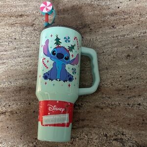 New! Disney Mint Stainless Steel Tumbler with Straw